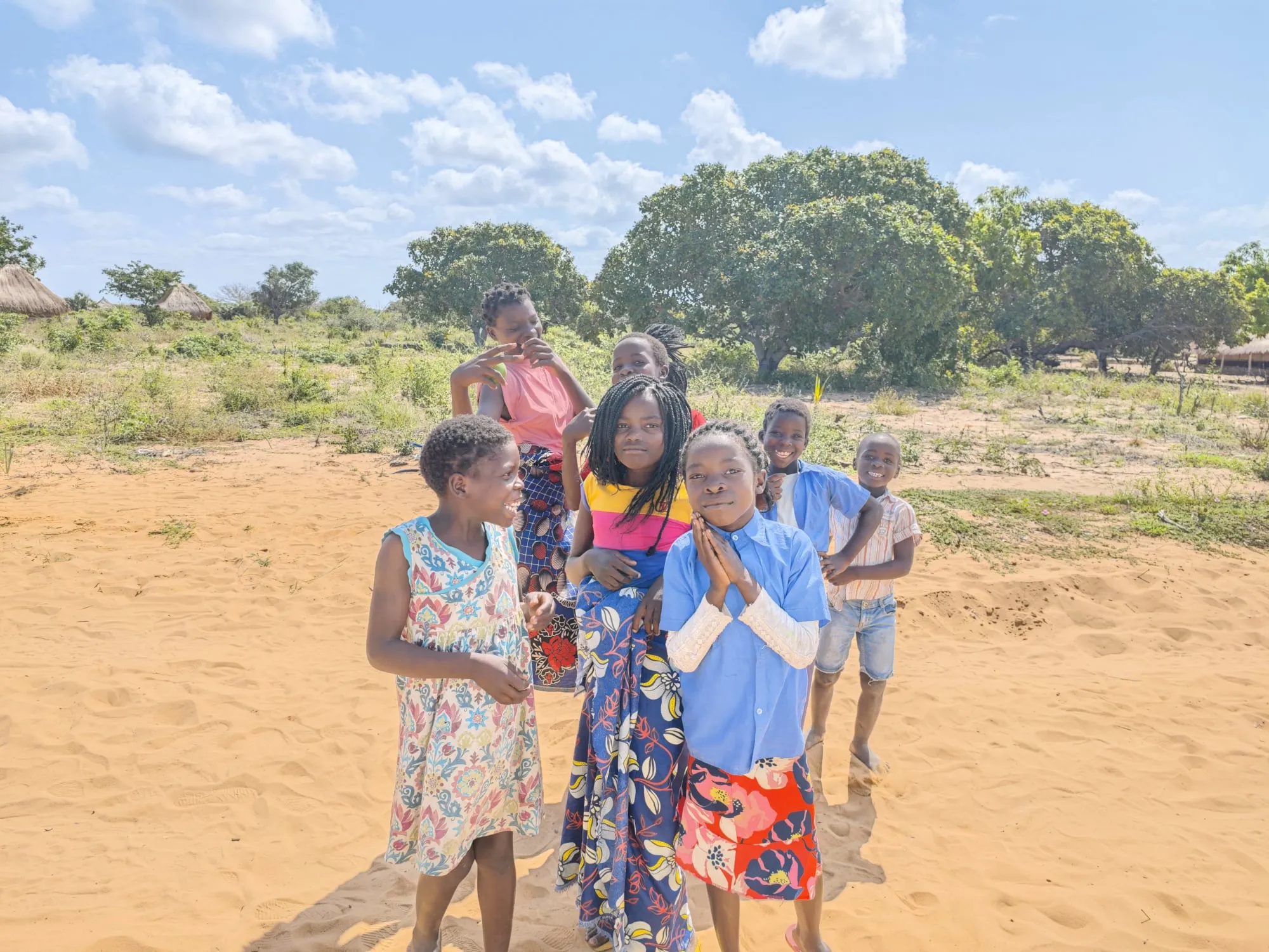 Local children on the sand near Vilankulo